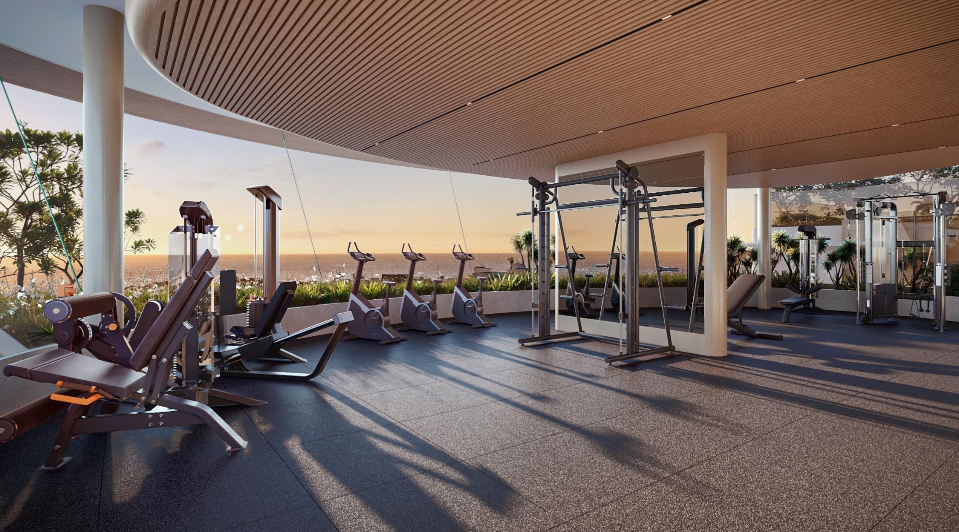 Fitness SALT by GRAND com vista para o mar